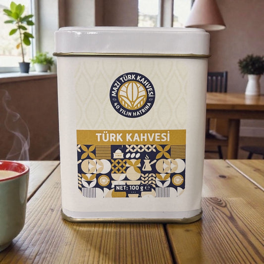 Orta Kavrulmuş Öğütülmüş (Çekilmiş) Türk Kahvesi Coffe Arabica Yeni Mahsül Çift Çekirdek Kahve Metal Kutu100gr